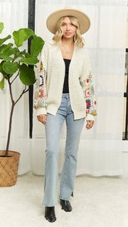Granny Square Crochet Slv Cardigan