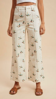 Mallard Pintuck Wide Leg Stretch Jeans