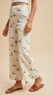 Mallard Pintuck Wide Leg Stretch Jeans