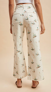 Mallard Pintuck Wide Leg Stretch Jeans