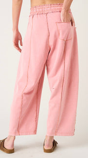 Seamed Boho French Terry Knit Pants