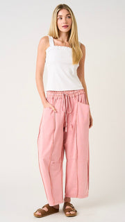 Seamed Boho French Terry Knit Pants
