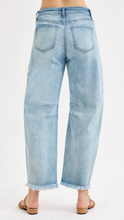 High Rise Slouch Crop Barrel Jean