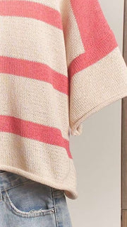 Stripe Slouch Drop Shoulder Sweater