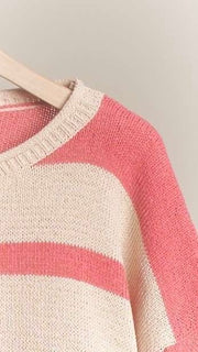 Stripe Slouch Drop Shoulder Sweater