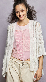 Lite Cable Knit Cardigan w/Pockets