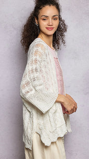 Lite Cable Knit Cardigan w/Pockets