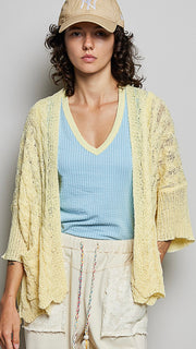 Lite Cable Knit Cardigan w/Pockets