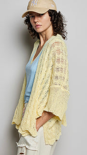 Lite Cable Knit Cardigan w/Pockets