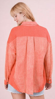 Mineral Cotton Gauze+Knit Top