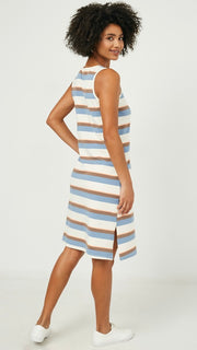 French Terry Knit Stripe Tank Dress