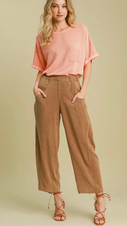 Mineral Linen Blend Relaxed Fit Pants
