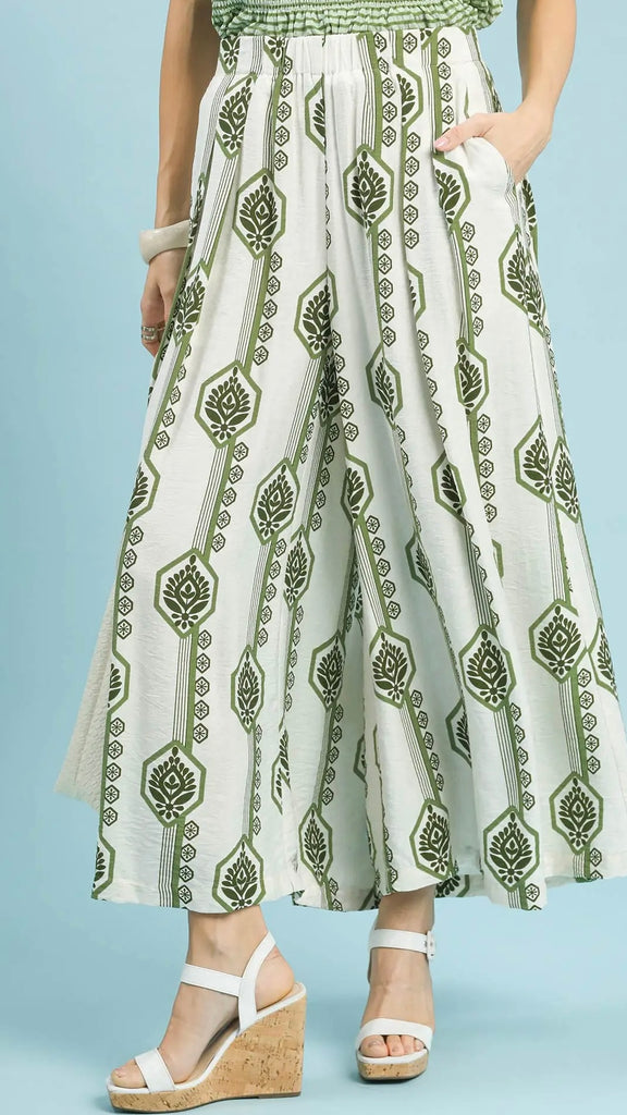 Boho Stripe Wide Leg Pants