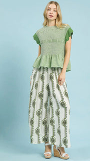 Boho Stripe Wide Leg Pants