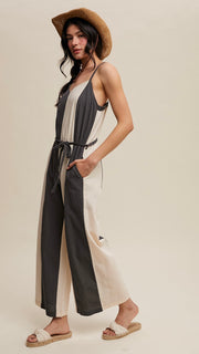 Colorblock Braided Strap Jumpsuit