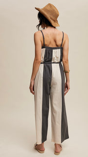 Colorblock Braided Strap Jumpsuit