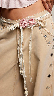 Crochet Lace+Floral Belt/Necklace/Bag Tie