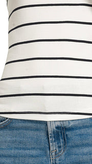 Stripe Racer Back Fitted Tank Top