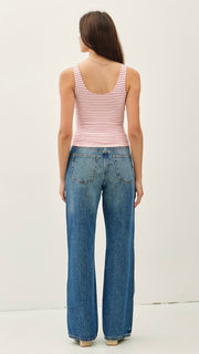 Double Scoop Knit Stripe Tank Top (2)