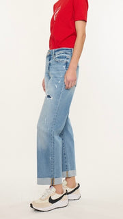 Mid Rise Cuff Crop St. Leg Stretch Jean