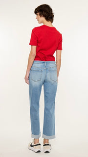 Mid Rise Straight Destruct Jean