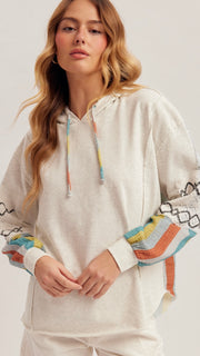 Stripe Back French Terry Hoodie