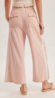 Flower Patch + Lace Wide Leg Pants