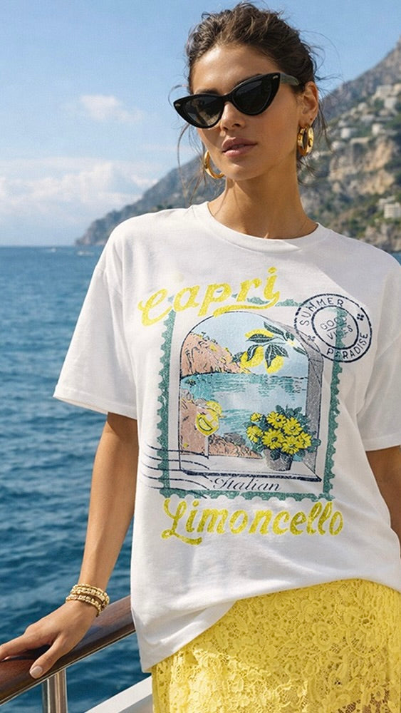 Capri Limoncello Graphic Tee Shirt