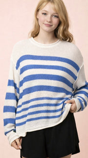 Multi-Stripe Slouch Spring Sweater
