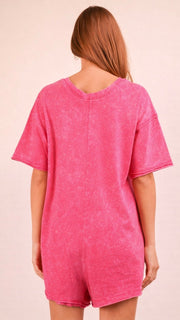 Mineral V-Neck Patch Pkt Knit Romper