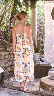 Beach Motif Midi Dress