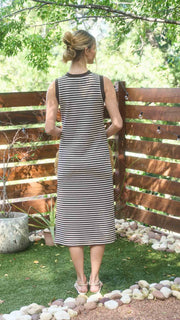 Stripe Knit Midi Tank Dress
