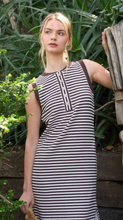 Stripe Knit Midi Tank Dress