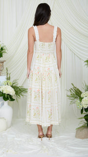 Picture Frame Floral Midi Dress