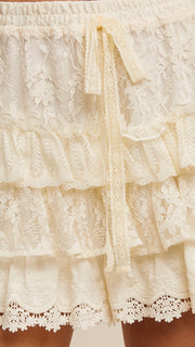 Boho Tiered Lace Shorts