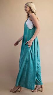 Mineral Cotton Knit Wide Leg Jumpsuit
