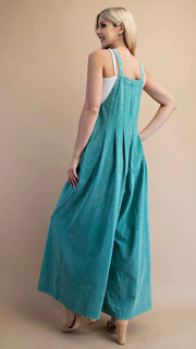 Mineral Cotton Knit Wide Leg Jumpsuit