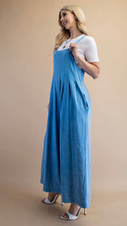 Mineral Cotton Knit Wide Leg Jumpsuit