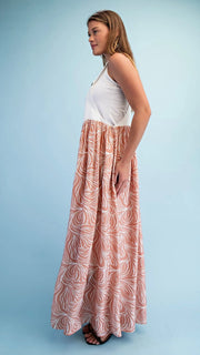 Patterned Skirt Overall Jumper Dress