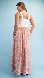 Patterned Skirt Overall Jumper Dress