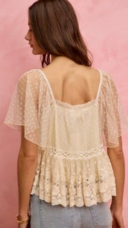 Boho Lace Babydoll Top