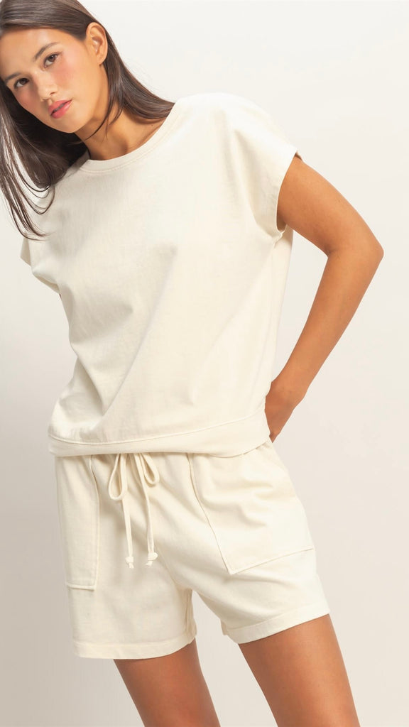 100% Cotton Knit Dolman Top