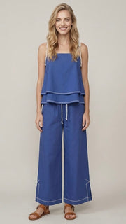 Drawstring Tie Tiered Swing Top
