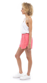 Curved Hem 100% Tencel Shorts