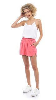Curved Hem 100% Tencel Shorts
