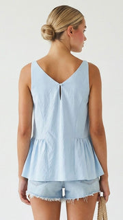 Covered Button Cami Strap Tank Top