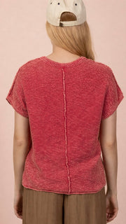 Mineral Wash Seamed Cotton Sweater 2