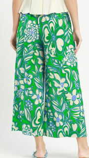 Jumbo Floral Print Wide Leg Pants