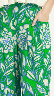 Jumbo Floral Print Wide Leg Pants