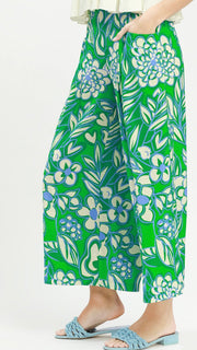 Jumbo Floral Print Wide Leg Pants